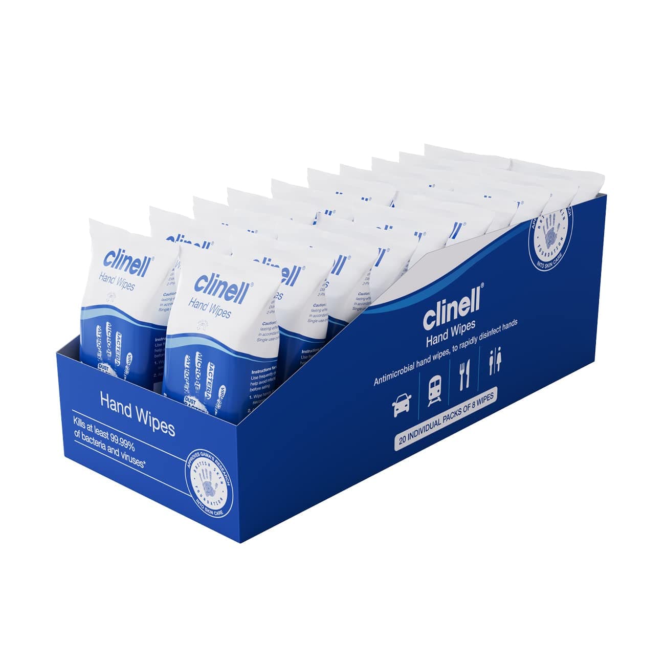 Clinell Antibacterial Hand Wipes CAHW8F20