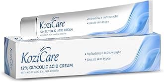 Kozicare Glycolic Acid Face Cream 12% | Anti Wrinkles & Ageing Daily Moisturizer And Skin Brightener Brightening For Women Men All Type- 15Gm