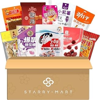 Assorted Asian Snack Box Snacks & Candy Box (10 Full-Size Items) - Variety Pack – Authentic Popular Treats Sampler (Assorted Chinese Snack Box)
