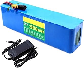48V 20Ah 13S3P E-Bike Lithium Ion Battery Pack Built-in BMS Protection Ideal for 200-1000W Electric Bicycle Motor (XT60 Plug+SM Plug)