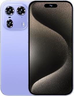 A15 Pro Max 2025 Unlocked Android Phone 6.8" FHD+Display 108MP+48MP Dual Camera 6800mAh Battery|Android 13|FaceID&DualSIM 8GB+256GB (Purple)