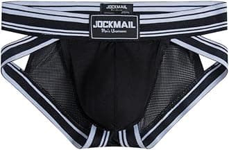 JOCKMAIL Mesh Athletic Supporters Mens Briefs Underwear Comfort Male Underwear for Gym Sport