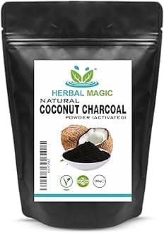 Activated Coconut Charcoal Powder Food Grade Quality Excellent Detoxifying, Cleansing Properties Naturally Supports Skin, Body Care & Oral Care,UKAS LAB Tested in THE UK-100g