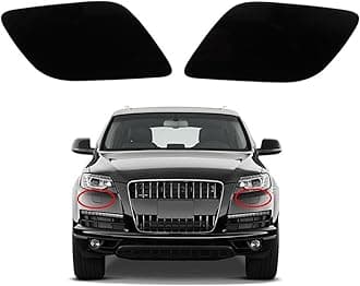 Pair of Front Bumper Headlight Washer Cover Nozzle Caps for Audi Q7 2010-2015 - Replaces 4L0955276G 4L0955275G (Left & Right Side)