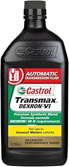 Castrol Transmax Dexron VI Mercon LV Automatic Transmission Fluid, 1 Quart, Pack of 6