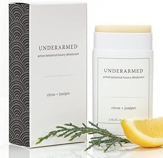Super Natural Goods Citrus + Juniper Aluminum-Free Deodorant Stick, 3-Month Supply, 100% Natural, Vegan, Cruelty-Free