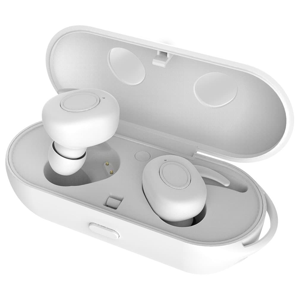 Wireless Earbuds,VONTAR TWS Earphone Bluetooth 4.0 Magnetic Sweatproof Twins Stereo In-ear Headphones Wireless Earbuds with Portable Charging Case Handsfree(White)