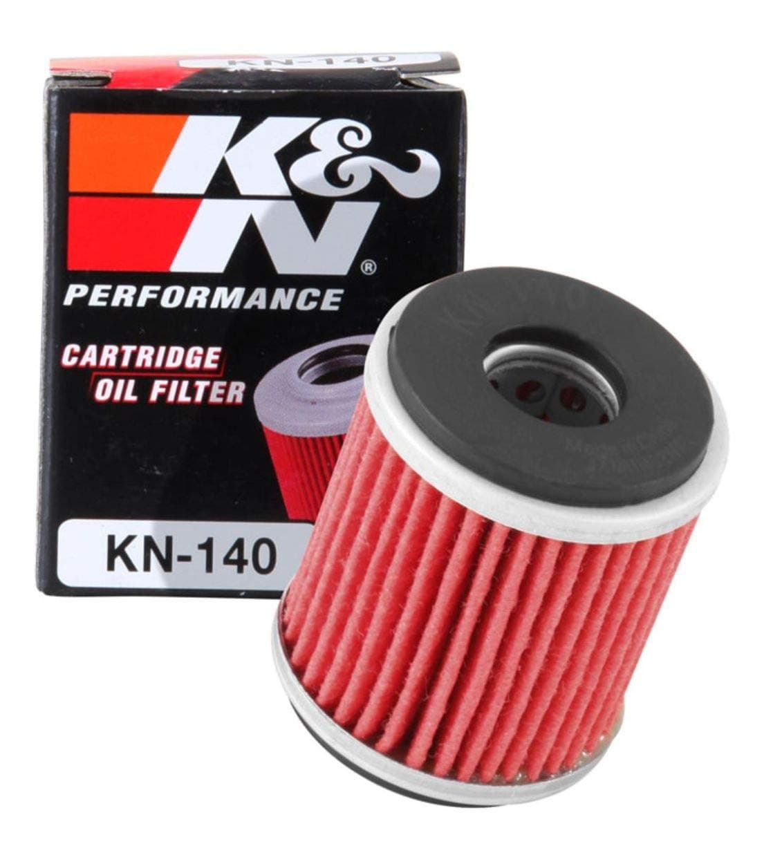 K&N Motorcycle Oil Filter: High Performance, Premium, Designed to be used with Synthetic or Conventional Oils: Fits Select Yamaha Motorcycles, KN-140, One Size