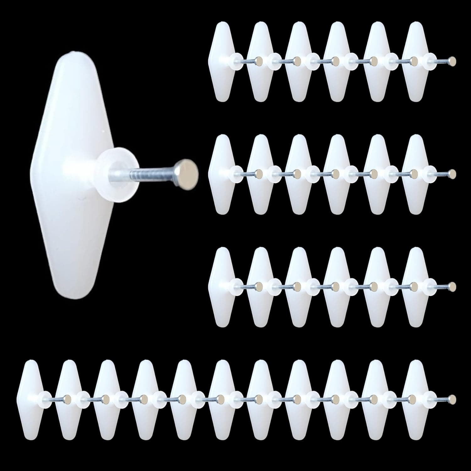 Nails (Large, 30 Pieces) Wall Hooks for Hanging Large Photo Frames, Clocks, Mirrors, Utensils, Planters, Paintings, Decorative Items. Holds Upto 5Kgs. 30 Pieces Packet