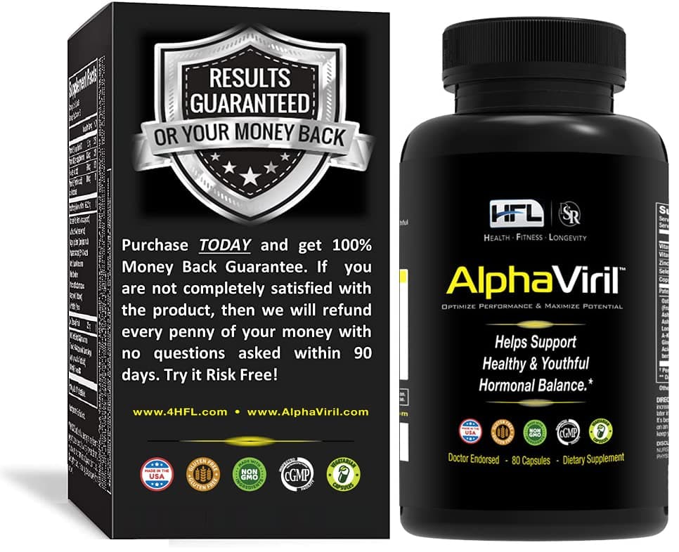 HFL AlphaViril® by Dr. Sam Robbins | 22+ Year Proven Formula | Testosterone Booster + Youthful Hormone Balancer | Healthy Libido - Bigger Muscles - Less Belly Fat - Look & Feel Younger