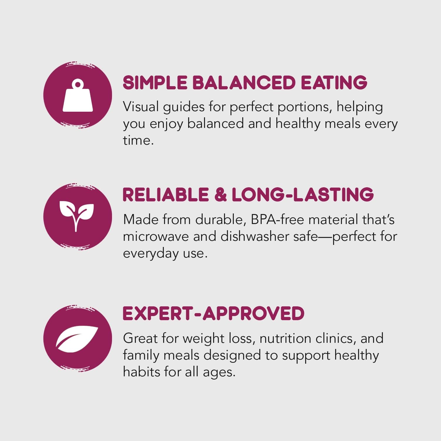 Diabetes Portion Plate with Divided Sections for Healthy Eating and portion control (4)