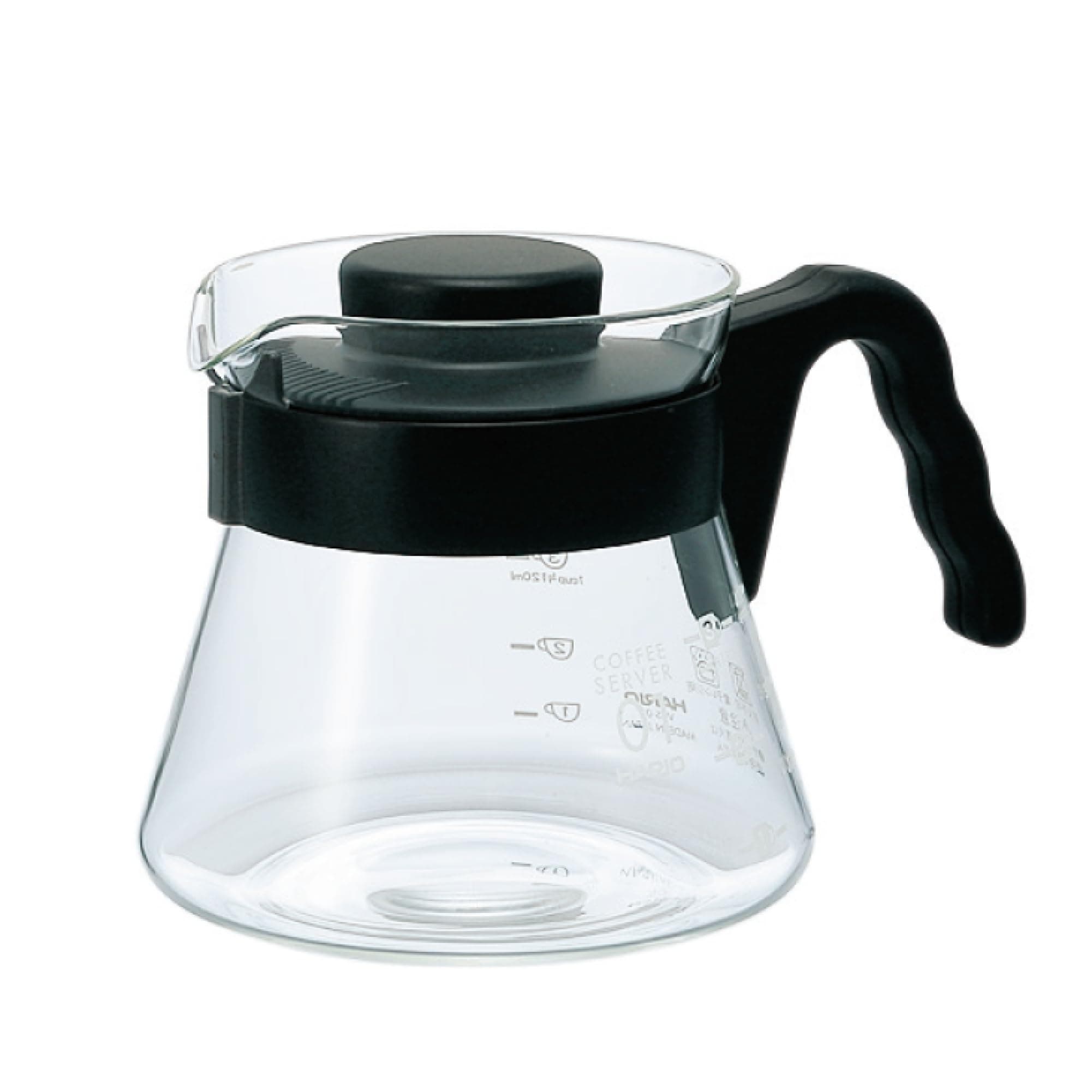 HARIO V60 Coffee Server, Microwave/Dishwasher Safe, 15.7 fl oz (450 ml) Black, Made in Japan VCS-01B