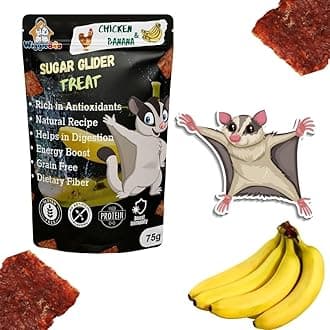 Chicken & Banana Suger Glider Treat | Protein Rich | Fiber Rich | Crunchy Healthy Snacks | Training Treat | 75gm