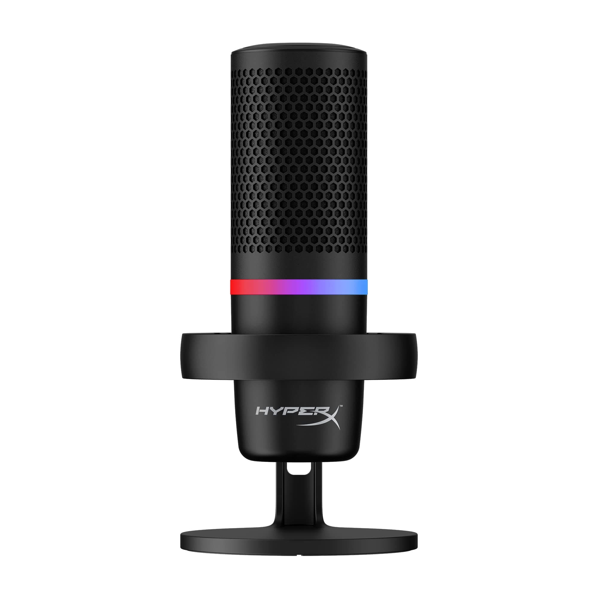 DuoCast USB Standalone Microphone for Telework/Streamer/Content Creator/Gamer/Compatible with PC, PS4, PS5 - Manufacturer 2-Year Warranty 4P5E2AA Black