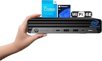 HP 2025 Pro 400 G9 Mini PC Desktop Computer, Latest 13th Gen Intel Core i3 CPU, 64GB DDR5 RAM, 2TB PCIe SSD, Triple 4K Display Support, USB-C, Bluetooth 5.2, WiFi 6E, KB&Mouse, Windows 11 Pro