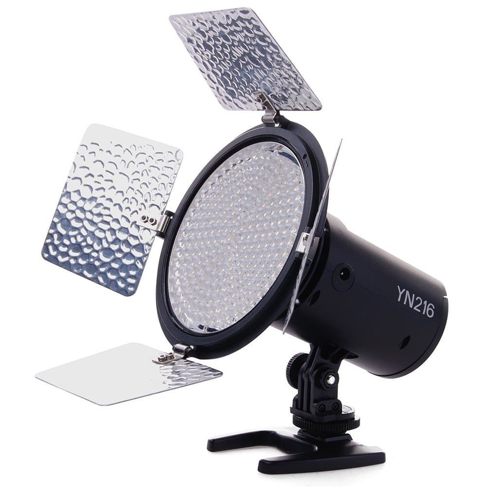 YN216 YN-216 LED Video Light with Adjustable 3200K-5600K Color Temperature and 4 Color Plates for Canon Nikon DSLR Cameras