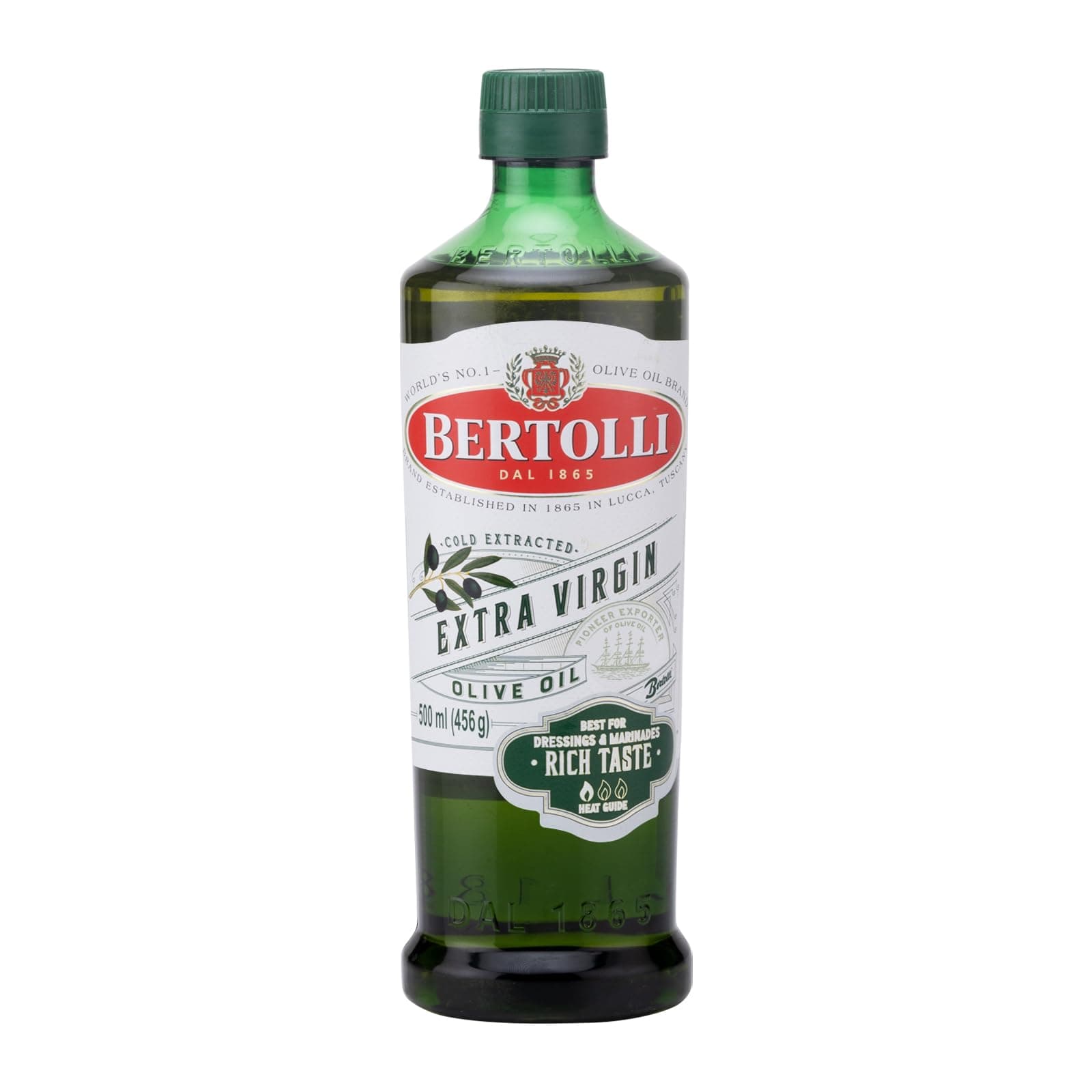 Bertolli Extra Virgin Olive Oil 500ml | Cold Extracted, Rich & Bold Taste, Ideal for Salads, Dressings & Drizzling | World’s No. 1 Olive Oil Brand