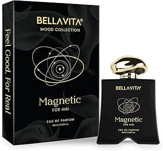 Bellavita Luxury Magnetic for Him Eau de Parfum | 100 ml (3.4 fl.oz.) | Perfume for Men | Oriental-Fresh, Bergamot, Jasmine, and Cedarwood Notes | Long Lasting Men's Fragrance