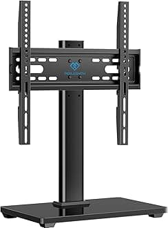 PERLESMITH Universal TV Stand Legs for 32-60 inch TVs, Table Top TV Stand up to 88 lbs, Height Adjustable Television TV Mount, Universal TV Leg Base for Living Room & Bedroom, VESA 400x400mm PSTVS04
