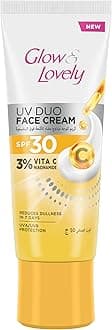 GLOW & LOVELY UV Duo Face Cream, SPF 30, with 3 percent Vitamin C and Niacinamide, Reduces Dullness in 7 Days, 50g