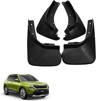 Autokaar O E Type Car Mud Flap Box Shape Splash Protection Guard Tyre Flap Complete Set of Front & Rear Tires for Skoda Kylaq