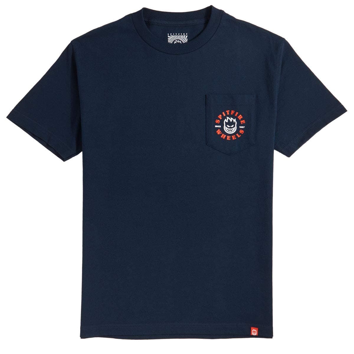 Spitfire Bighead Classic T-Shirt - Navy/Red/White