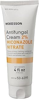 Antifungal Cream, 2% Miconazole Nitrate - Relieves Itching, Burning, Cracking from Jock Itch, Ringworm and Athlete Foot - 4 oz., 1 Count