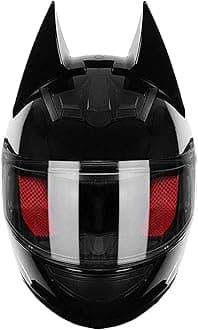 Cat Helmet with Ear for Motorcycle Women Men Full Face Street Helmet, Adult Personalized Cat Ear Helmet Modular Flip Up Visors Motocross Helmet Accessories, ECE Certified B,XL