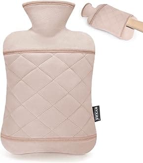 Hot Water Bag with Cover–2.0L BPA Free PVC Hot Water Bottle Odorless Superior Material Hot Water Bottle Bag-Light Pink