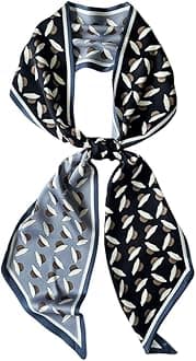 Silk Head Scarf for Hair Fashion Headwrap for Women Lightweight Neck Tie