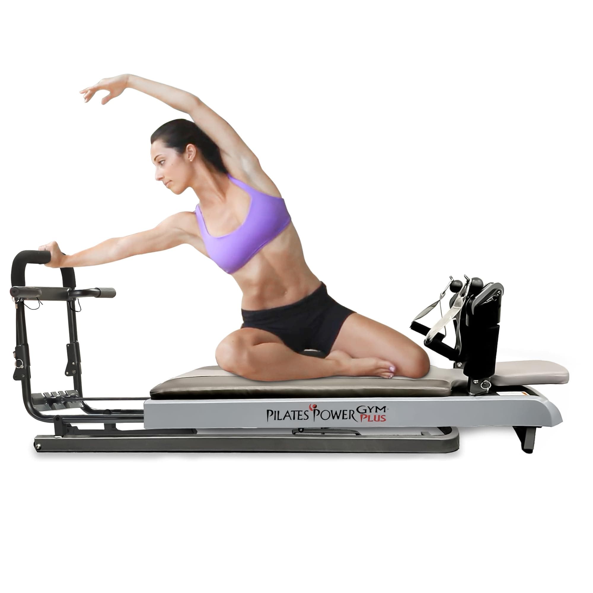 Plus - Ultimate Pilates Reformer with Push Up Bar and 3 Celebrity Trainer Workout DVDs