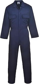 S999NARXL Euro Work Polycotton Coverall, Regular, Size: X-Large, Navy