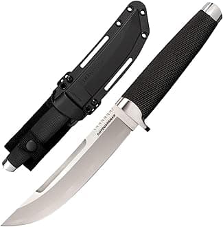 Outdoorsman 6" VG-10 San Mai Razor-Sharp Straight Back Blade 5.125" Kray-Ex Handle Multi-Purpose Fixed Blade Knife w/Secure-Ex Sheath
