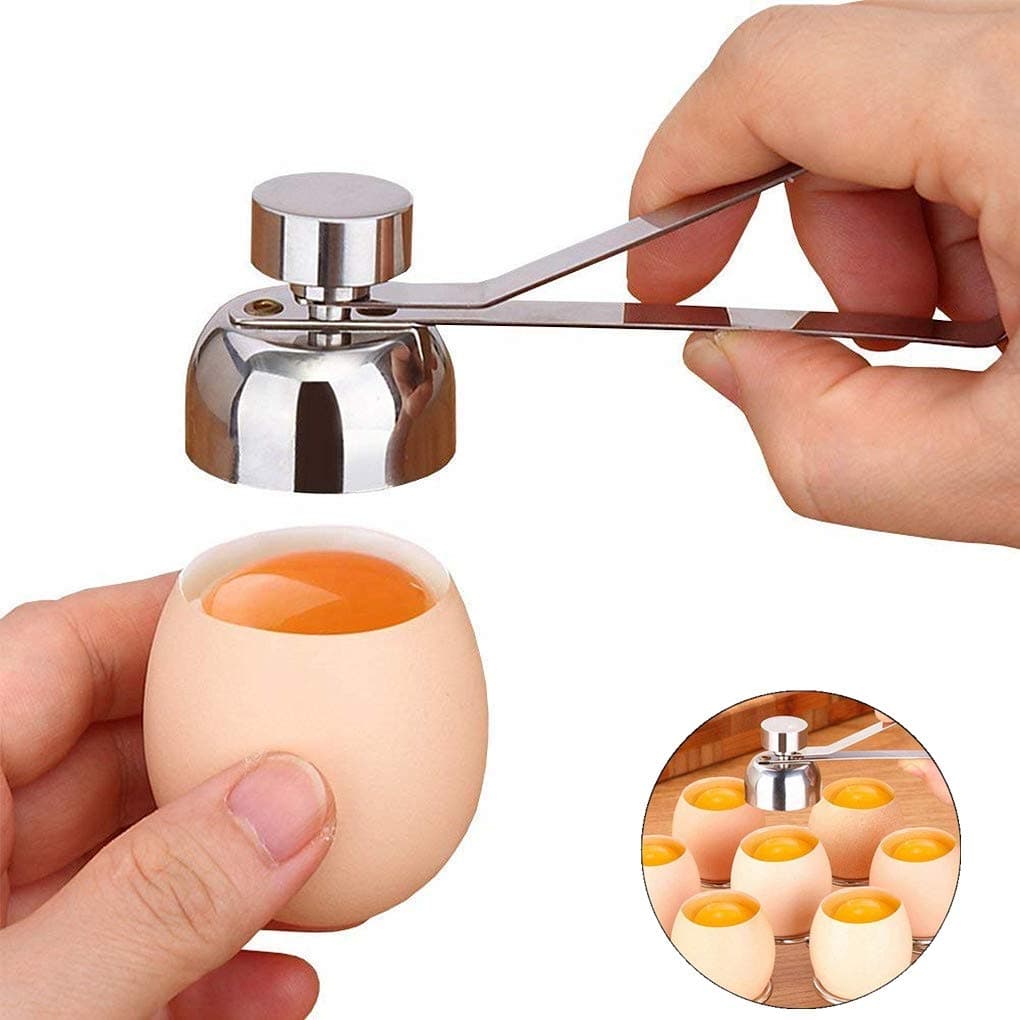 DQTYE Stainless Steel Egg Cutter Eggshell Topper Shell Opener Boiled Raw Egg Hammer Open Remover Home Kitchen Mini Accessories Gadget Tool