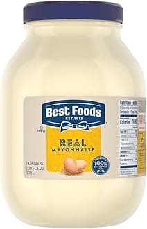 Best Foods Real Mayonnaise Jar, Condiment for Sandwiches, Salads, Mayo Made with 100% Cage Free Eggs, Gluten Free 1 gallon 128 oz, Pack of 1