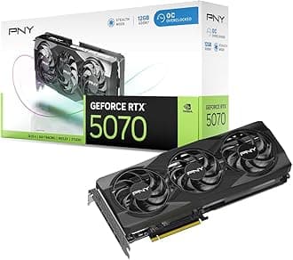 PNY NVIDIA GeForce RTX™ 5070 OC Triple Fan, Graphics Card (12GB GDDR7, 192-bit, Boost Speed: 2587 MHz, SFF-Ready, PCIe® 5.0, HDMI®/DP 2.1, 2.4-Slot, Blackwell Architecture, DLSS 4)