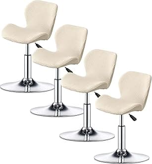 ELYSYSRL Bar Stool Cover Set of 2/4/6 Shell Back Adjustable Swivel Bar Stools Slipcover,Barstool Protector Covers for Dining Room Kitchen (Color : #4, Size : 4pcs)