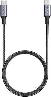 UGREEN USB C Cable 0.5M, Braided 100W Power Delivery PD Super Fast Charge Cable USB C to Type C for iPhone 15/16 pro max, iPad mini 7, MacBook Pro, iPad, Samsung S25Ultra/S24/23, Huawei P70