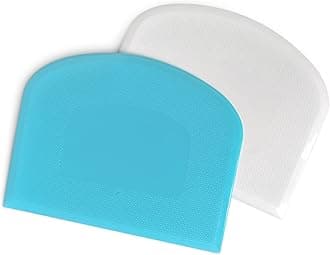 ALLTOP Dough Bowl Spatula & Bench Sc,Multipurpose Kitchen Tool (2, White&Blue)