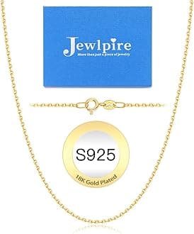 925 Sterling Silver Chain Necklace Chain for Women 1.1mm Cable Chains Necklace Upgraded Spring-Ring Clasp - Thin & Sturdy Women's Chains Necklaces 14 16 18 20 22 24 Inch