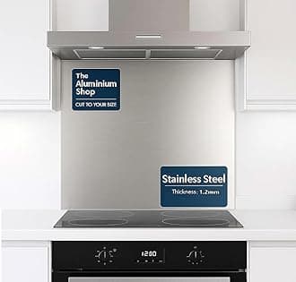 Stainless Steel 1.2mm Thick Brushed Kitchen Splashback (600mm x 450mm)