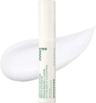 Innisfree Green Tea Caffeine Depuffing Eye Serum with Niacinamide, Cooling Korean Eye Roll-On for Hydration and Brightening
