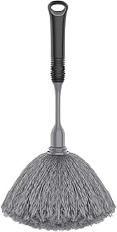 - MR.SIGA Microfiber Delicate Duster, Comfortable Non Slip Handle, Detachable Washable Duster Head, Gray & Black