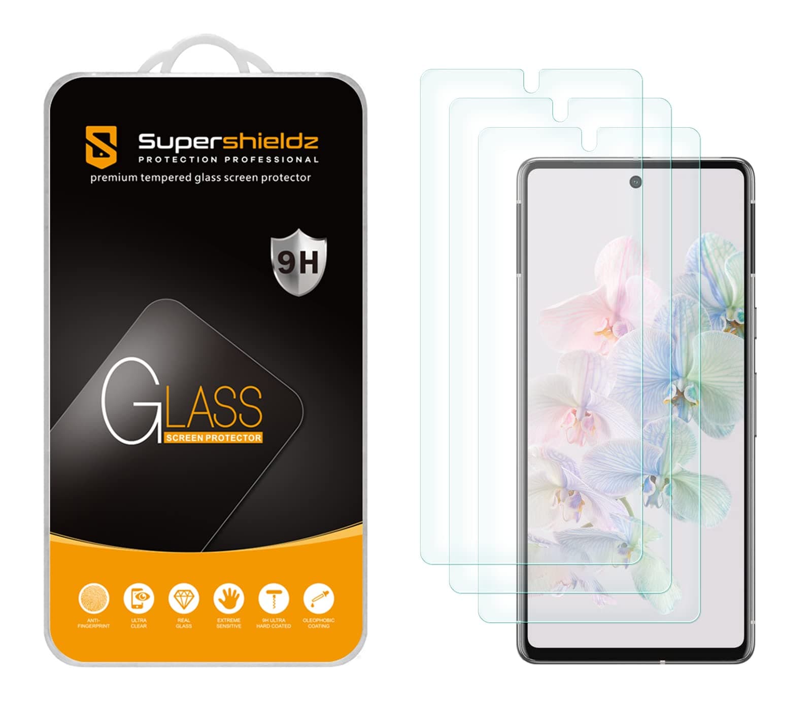 Supershieldz (3 Pack Designed for Google Pixel 7 Tempered Glass Screen Protector, Anti Scratch, Bubble Free