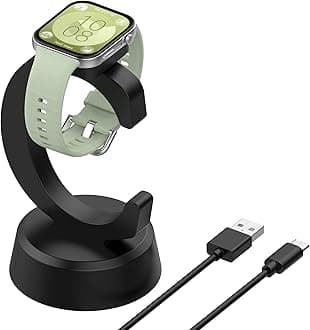 Smart Watch Charger Dock for Huawei Watch Fit Series & Band Series, C-Shaped Charging Cradle with USB Type-C, Black