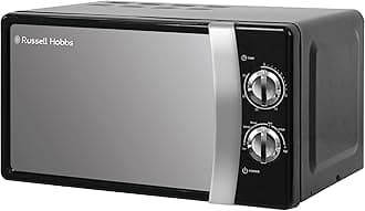 Russell Hobbs RHMM701B 17 Litre 700 W Black Solo Manual Microwave With 5 Power Levels, Ringer & Timer, Defrost Setting, Easy Clean