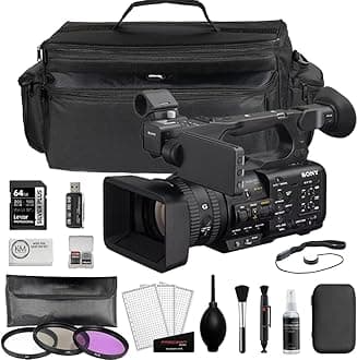 Sony PXW-Z200 4K 1" CMOS Sensor XDCAM Camcorder Bundle with 64GB SDXC Memory Card + Camera Bag + 3-Piece Filter Set + Photo Starter Kit + Cleaning Cloth (6 Items)
