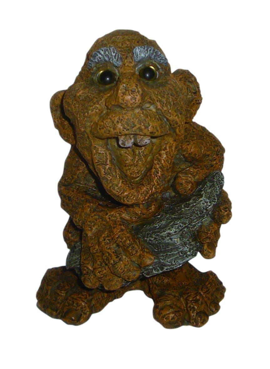 Misfit Trolls 24211 Stone Troll Figurine, Medium, Brown/Grey