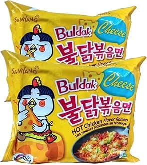 Sam Yang Hot Chicken Ramen Buldak Cheese Noodles-140gm (Pack of 2) (Imported)