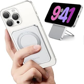 TORRAS 5,000mAh Magnetic Portable Charger Power Bank with Stand, Fast Charging Slim Thin Compact Wireless Battery Pack for iPhone 15/15 Pro/15 Pro Max/14/13/12/ Samsung Galaxy S24 Ultra, White